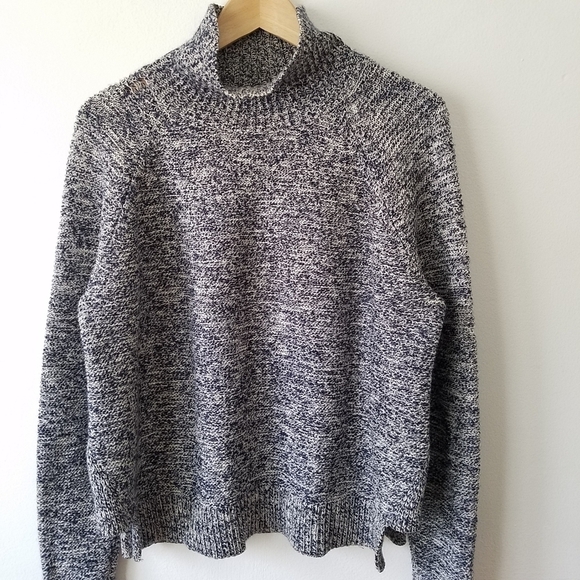 Madewell Cotton Blend Rib Knit Turtleneck Sweater Size M - Picture 4 of 10